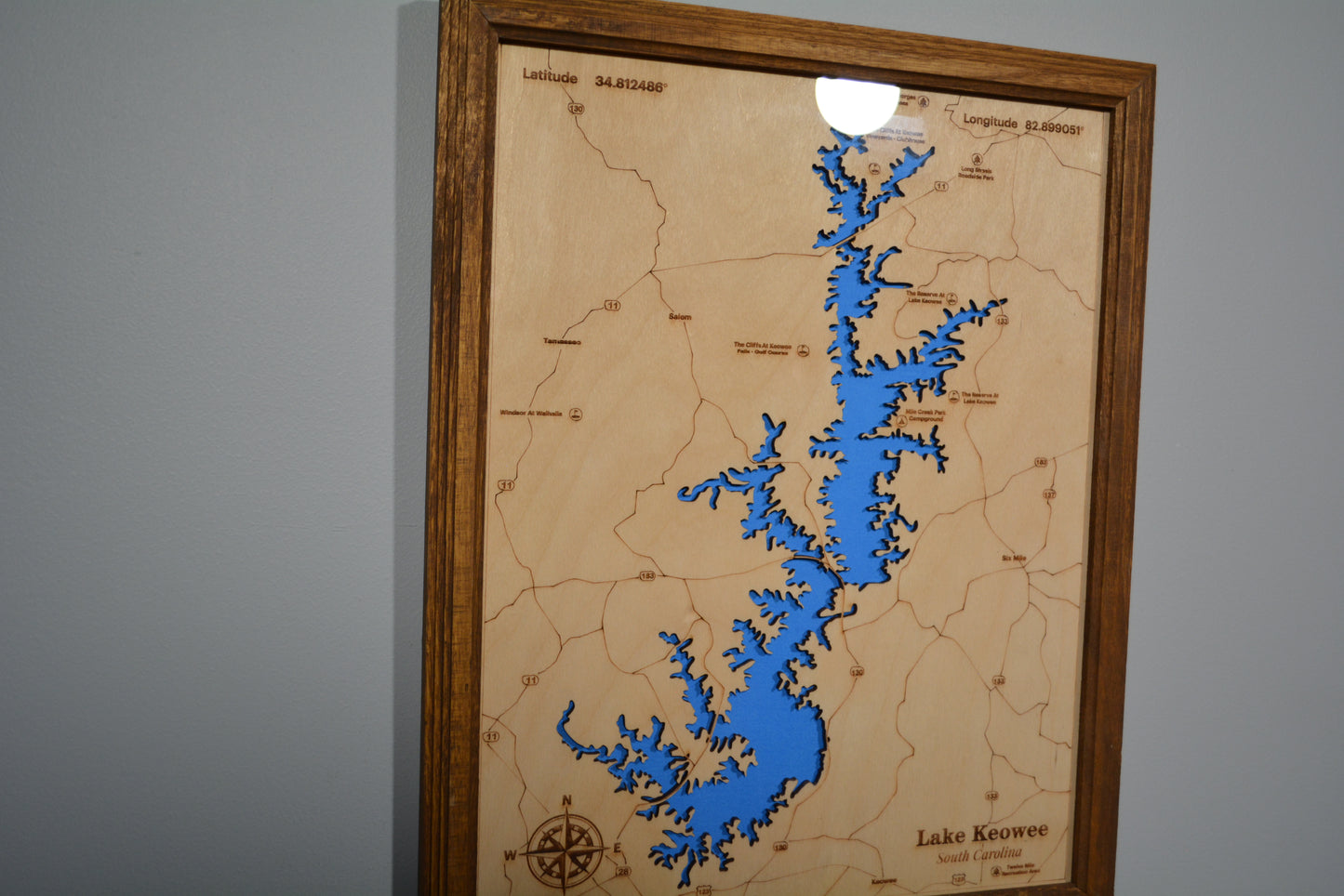 11 x 14 Lake Keowee Map