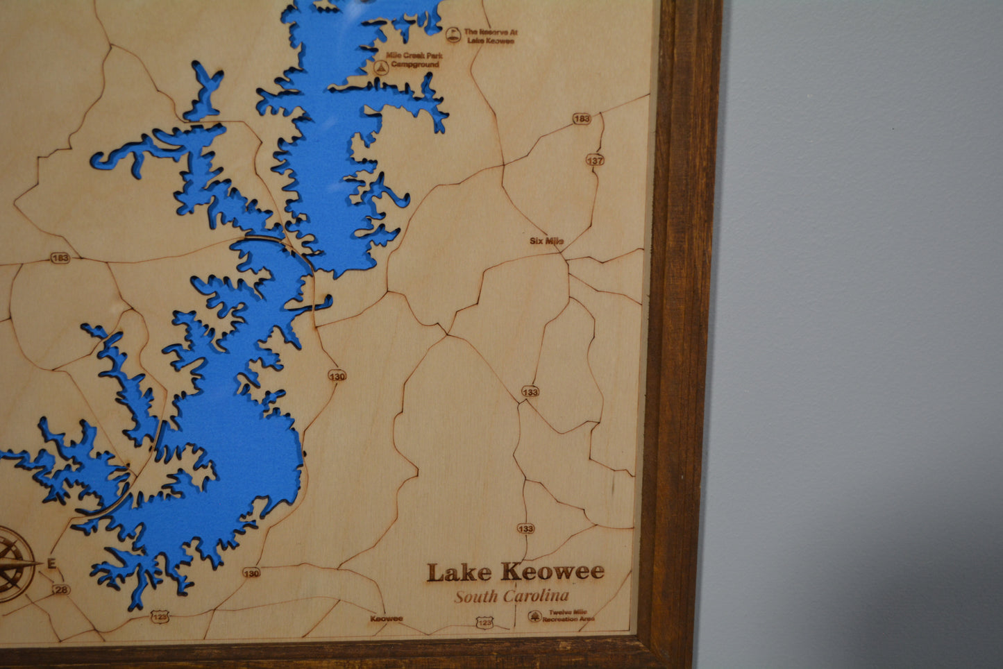 11 x 14 Lake Keowee Map