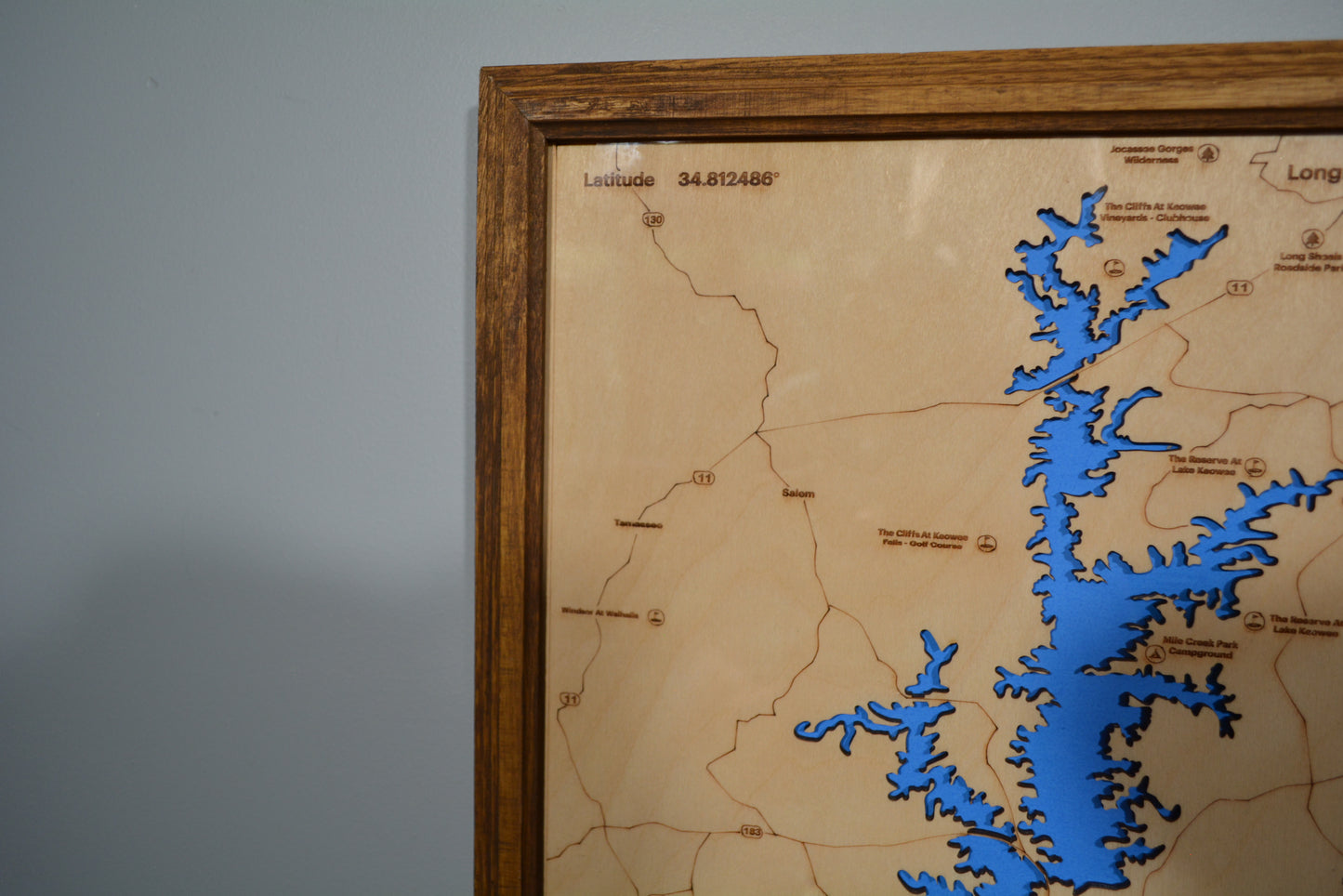 11 x 14 Lake Keowee Map
