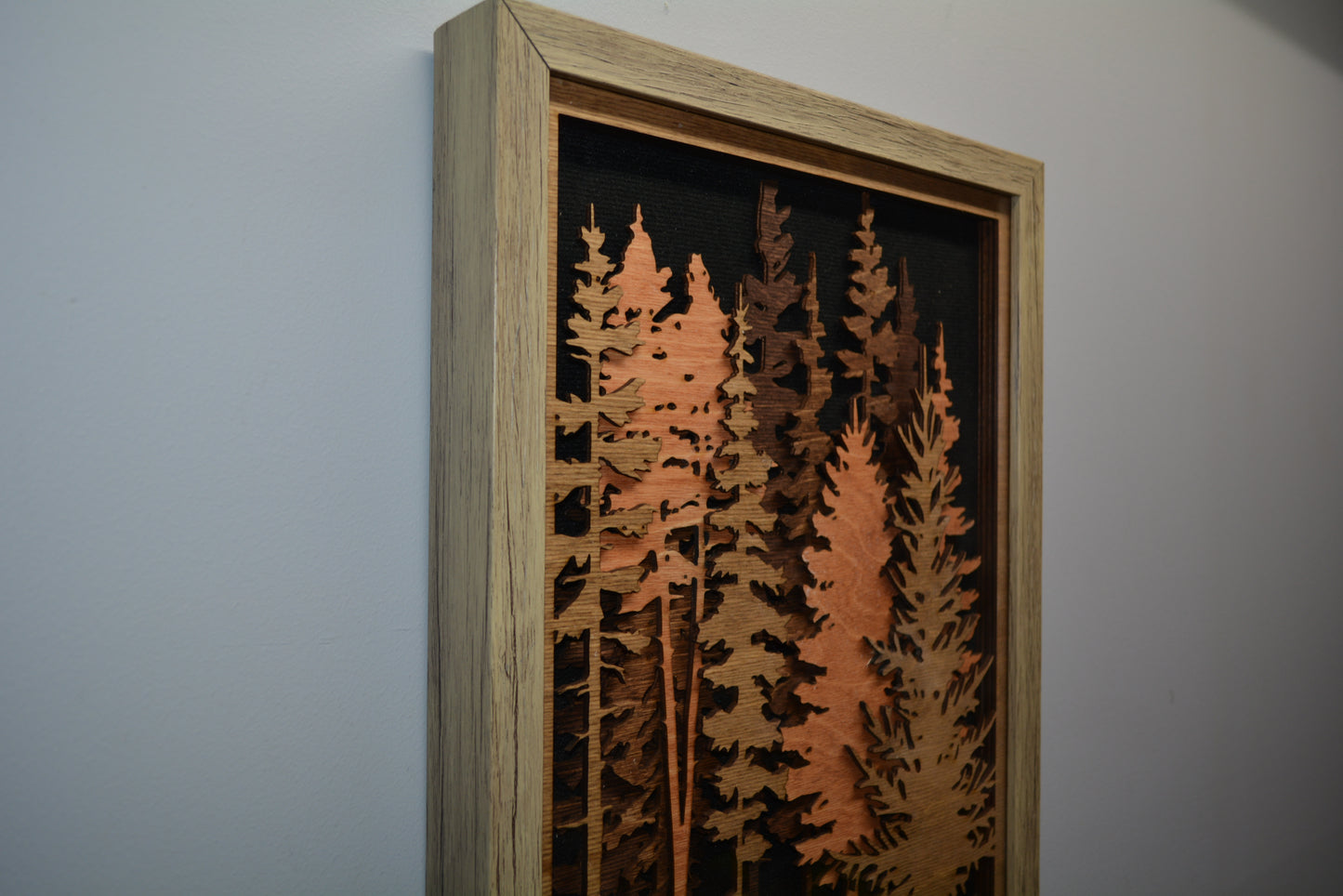 Forest Trees Wall Art 5 Layers 11" x 14"
