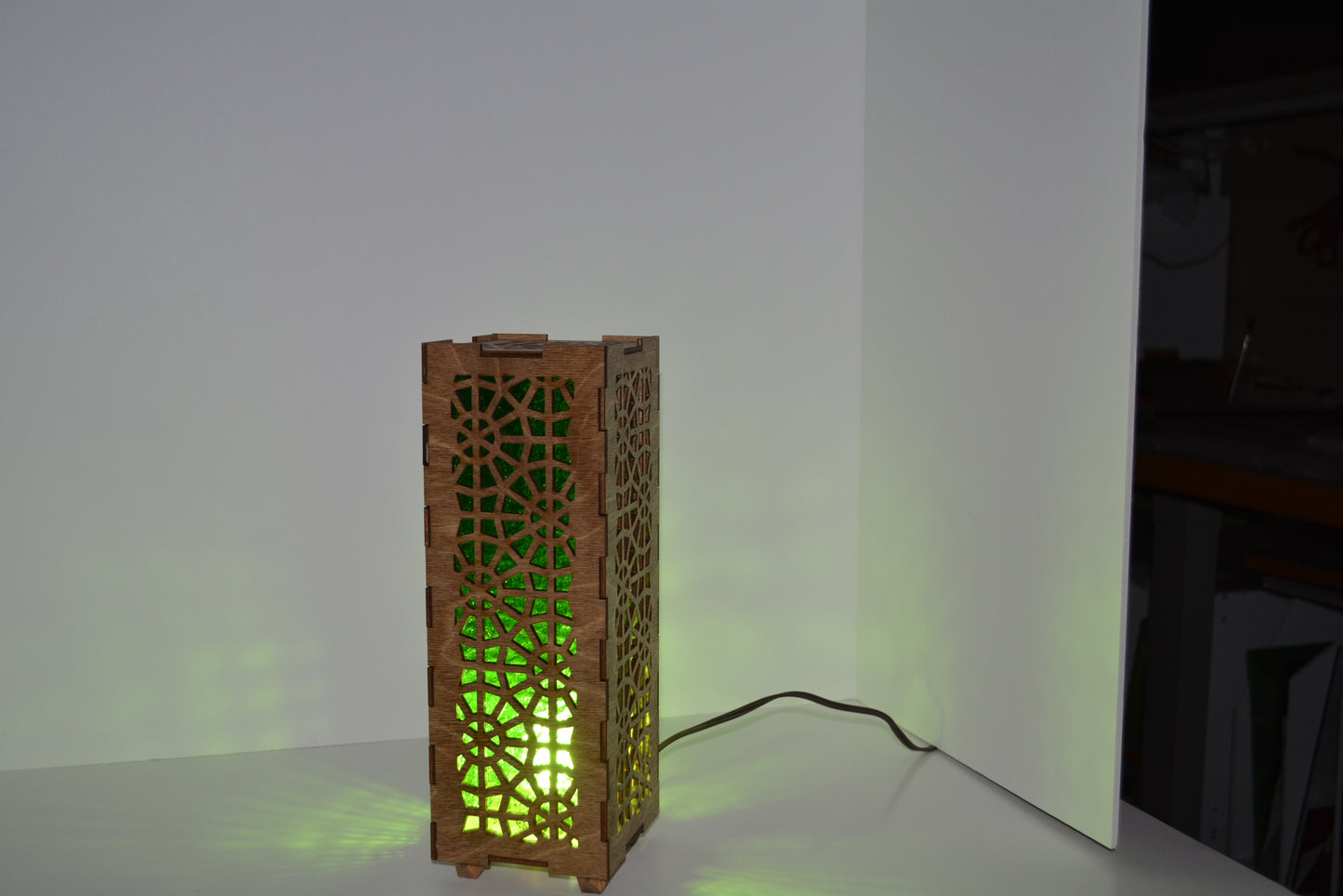 Geometric Circles Stained Glass table Lamps