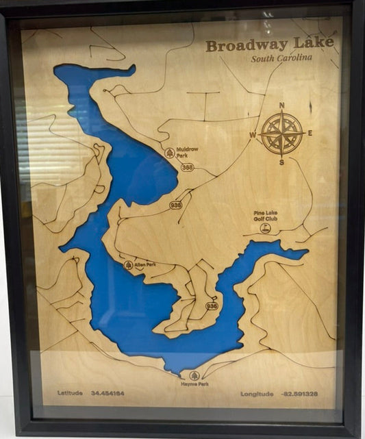 16 x 20 2 Layered Broadway Lake  Design