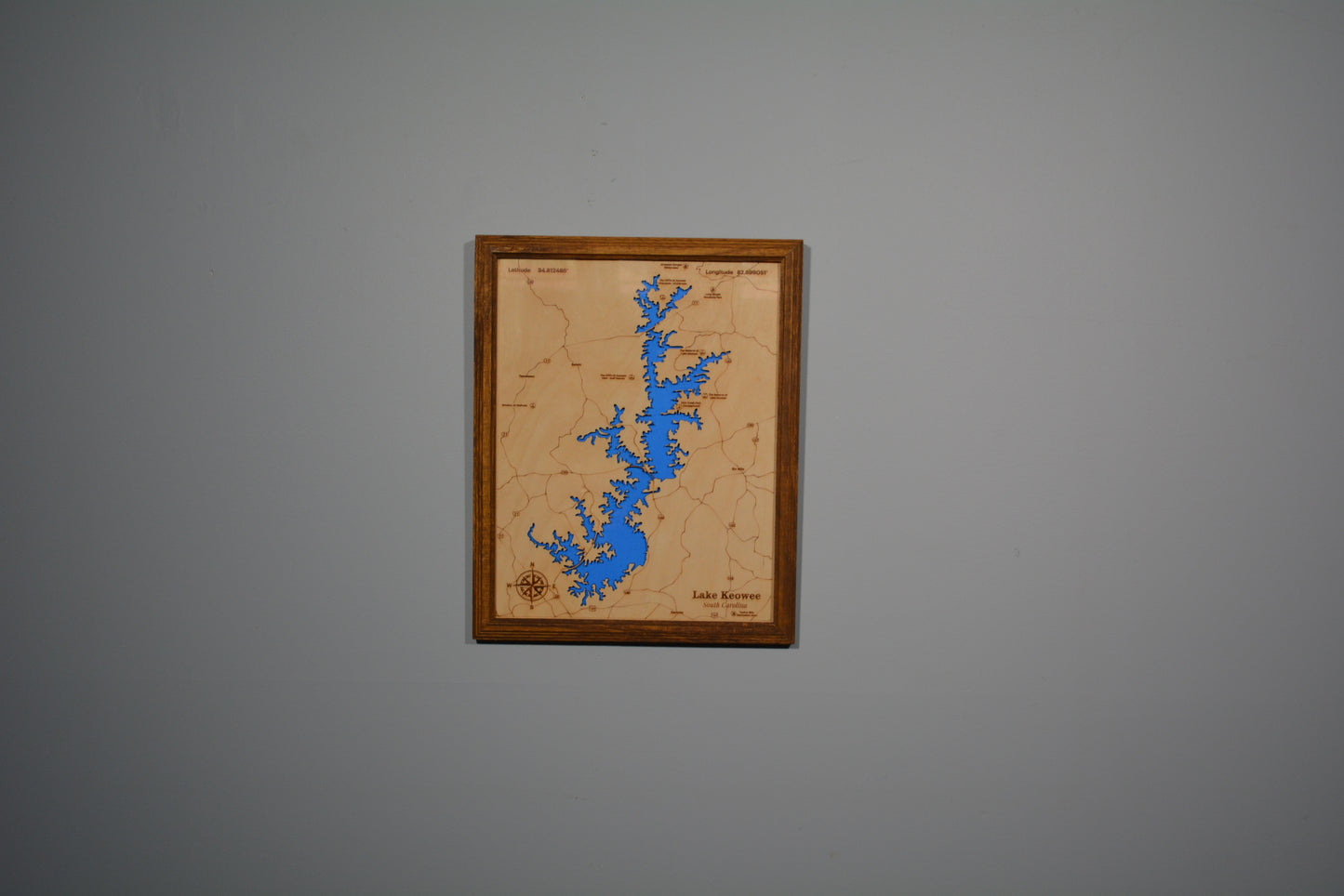 11 x 14 Lake Keowee Map