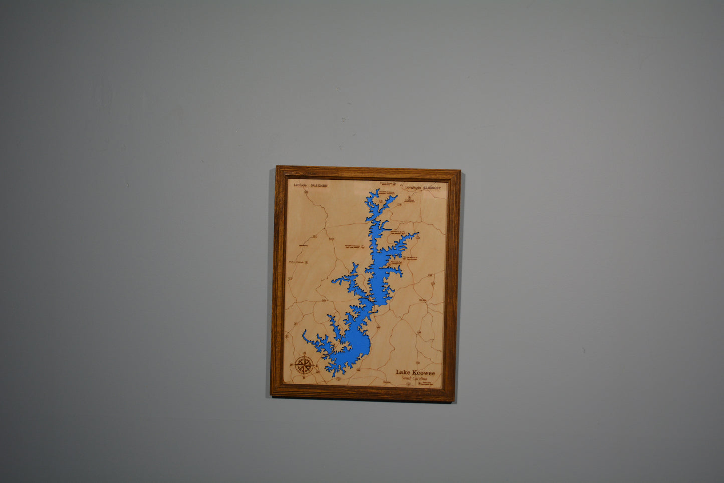 11 x 14 Lake Keowee Map