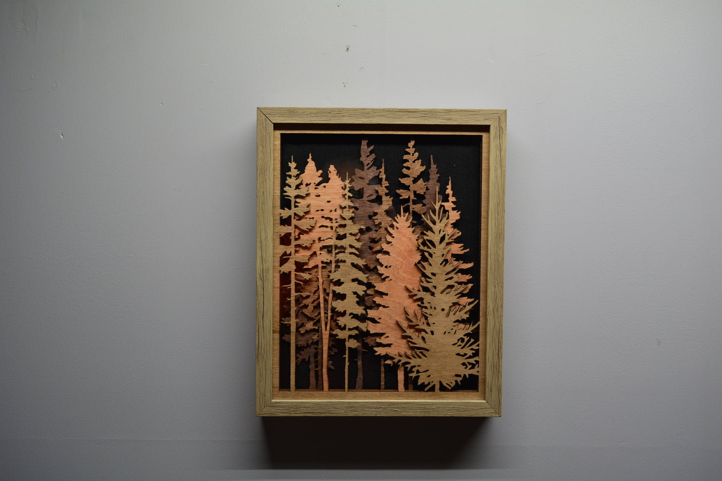 Forest Trees Wall Art 5 Layers 11" x 14"