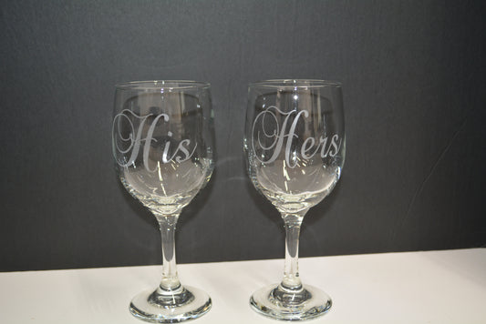 Personalized Engraved Wine Glasses
