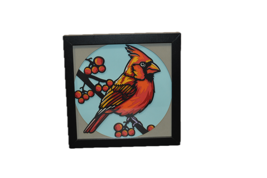 3D Cardinal Shadow Box Frame 6" x 6"